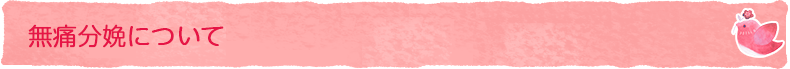 無痛分娩について